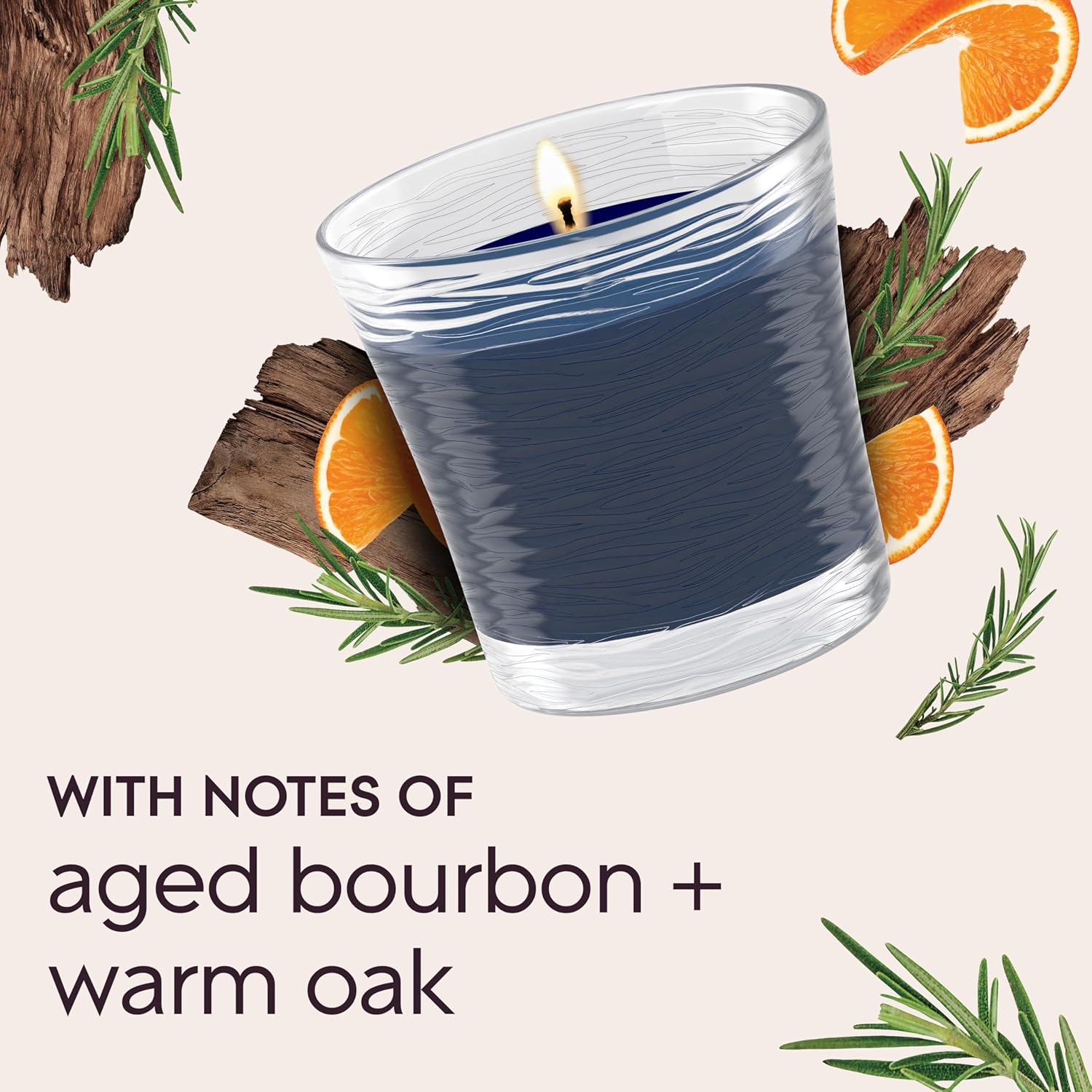 Glade 1-Wick Scented Candle Jar - Smooth Bourbon Oak