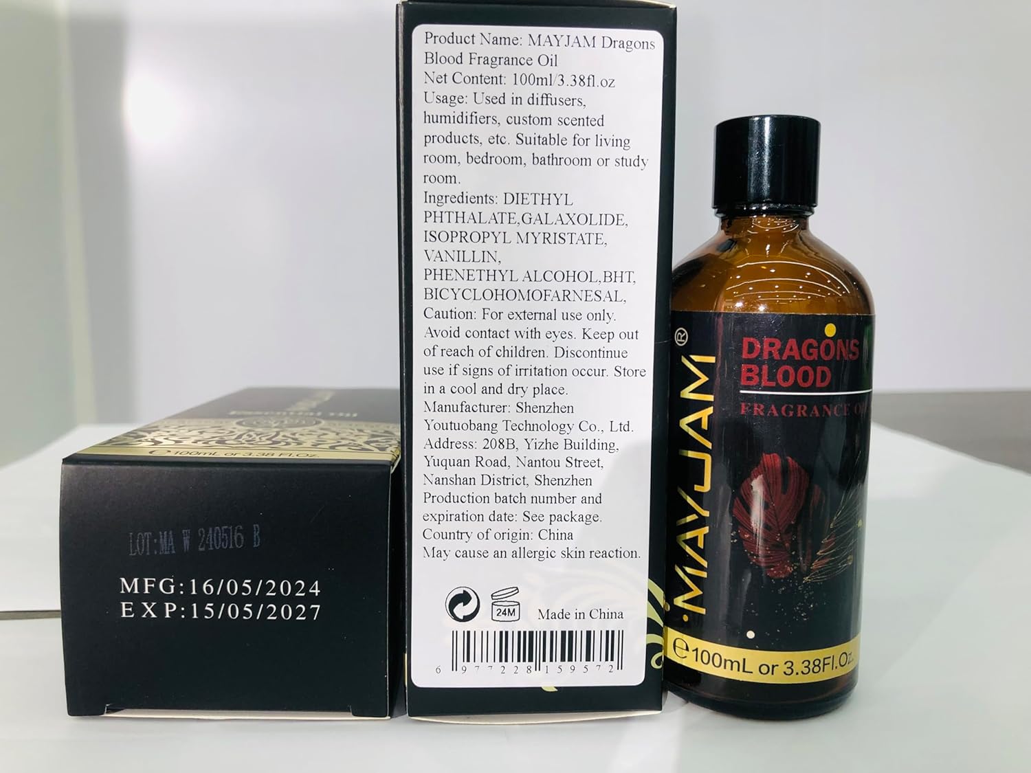 MAYJAM 100ML Dragons Blood Fragrance Oil with Glass Dropper
