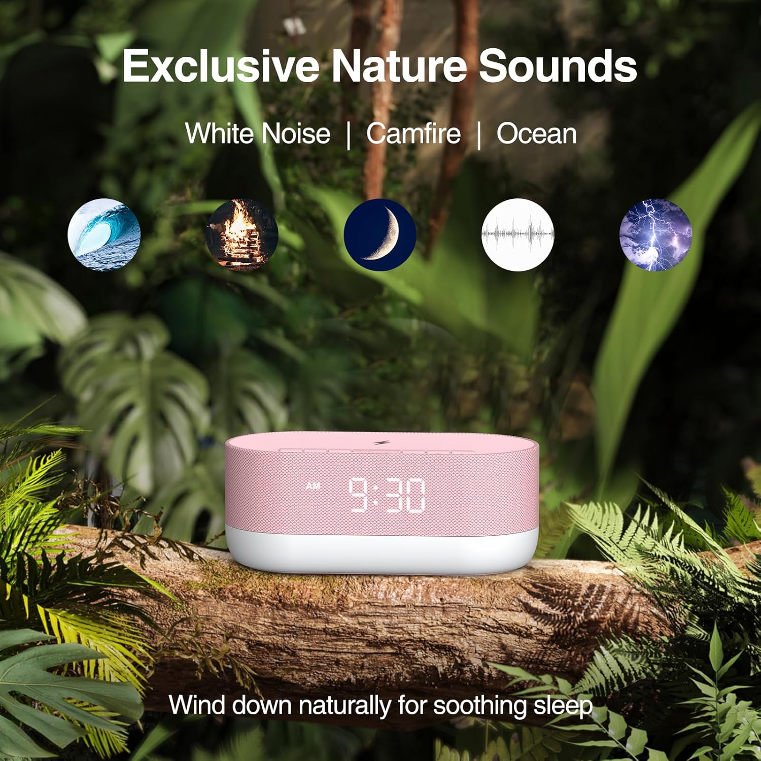 HOUSBAY Sound Machine with Alarm Clock and Night Light