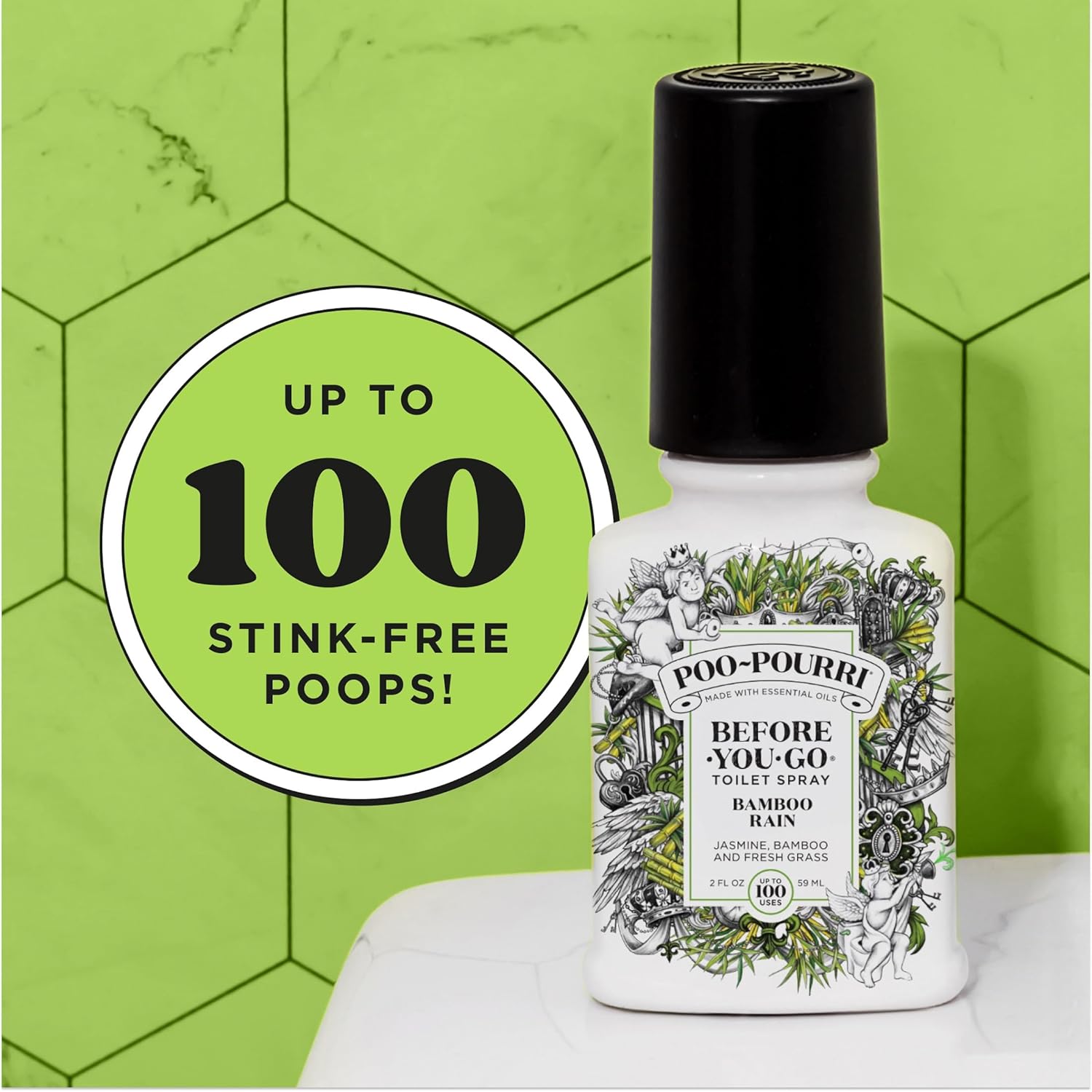 Poo-Pourri Bamboo Rain Toilet Spray 2oz