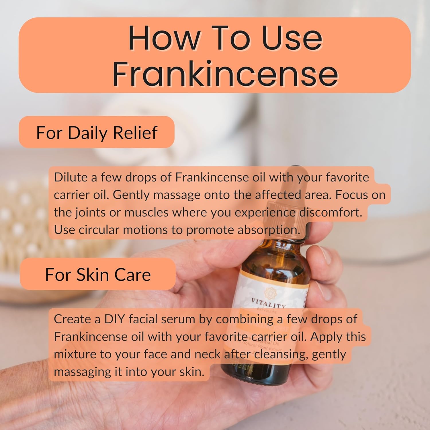 Vitality Frankincense Essential Oil 10ml for Skin and Calm