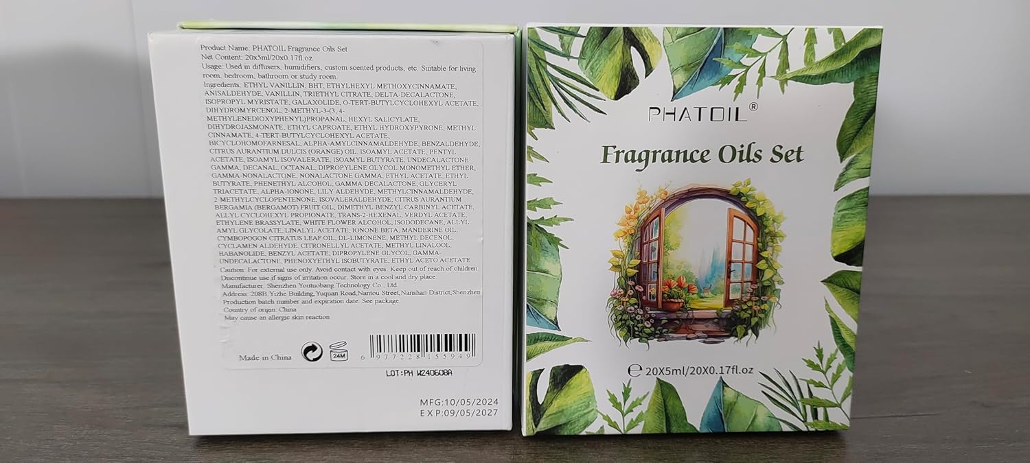 Coconut 20 Pcs Fragrance Oil Set for Diffusers and DIY