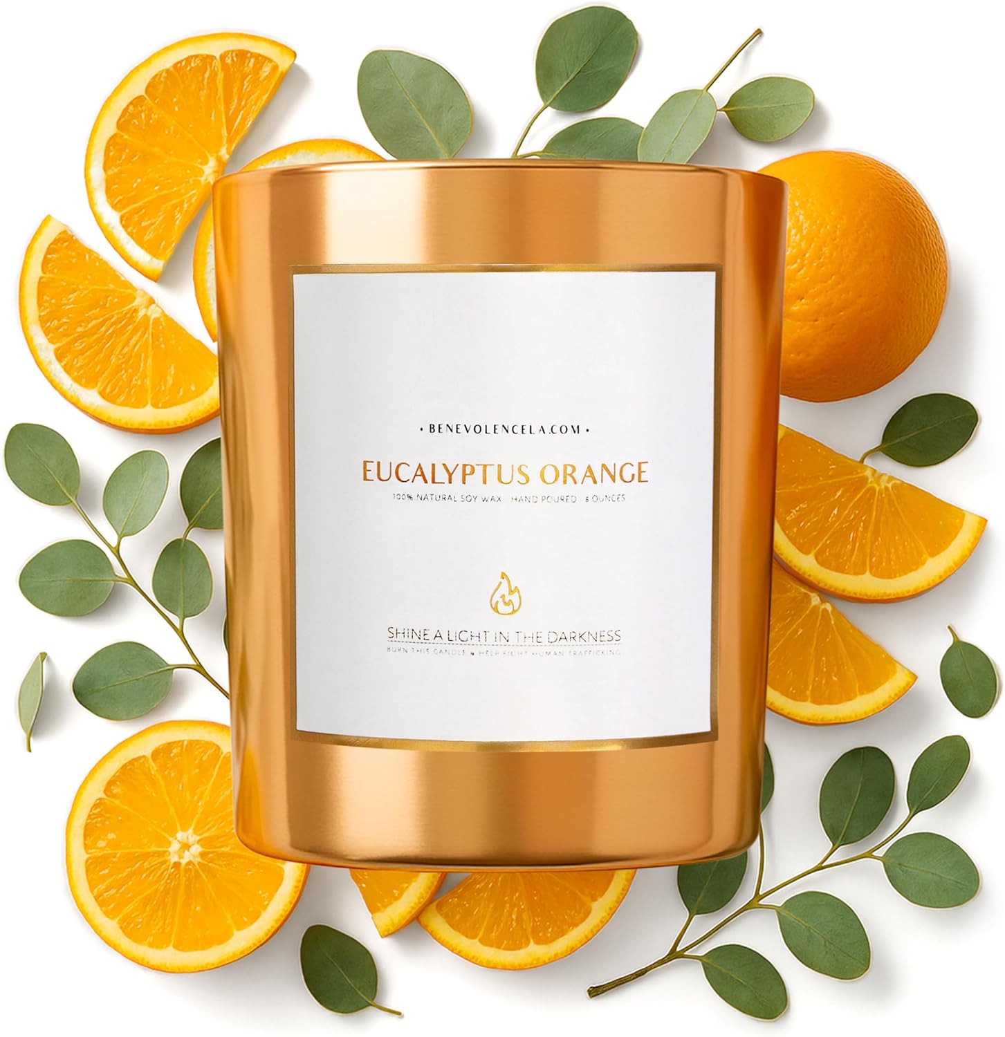 Benevolence LA Eucalyptus Orange Soy Candle 8oz