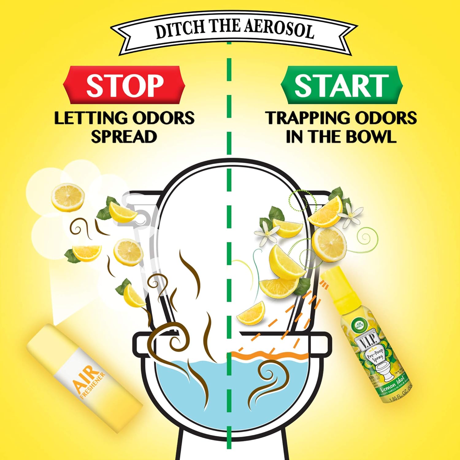 Air Wick VIP Toilet Spray 100 Uses Travel Size