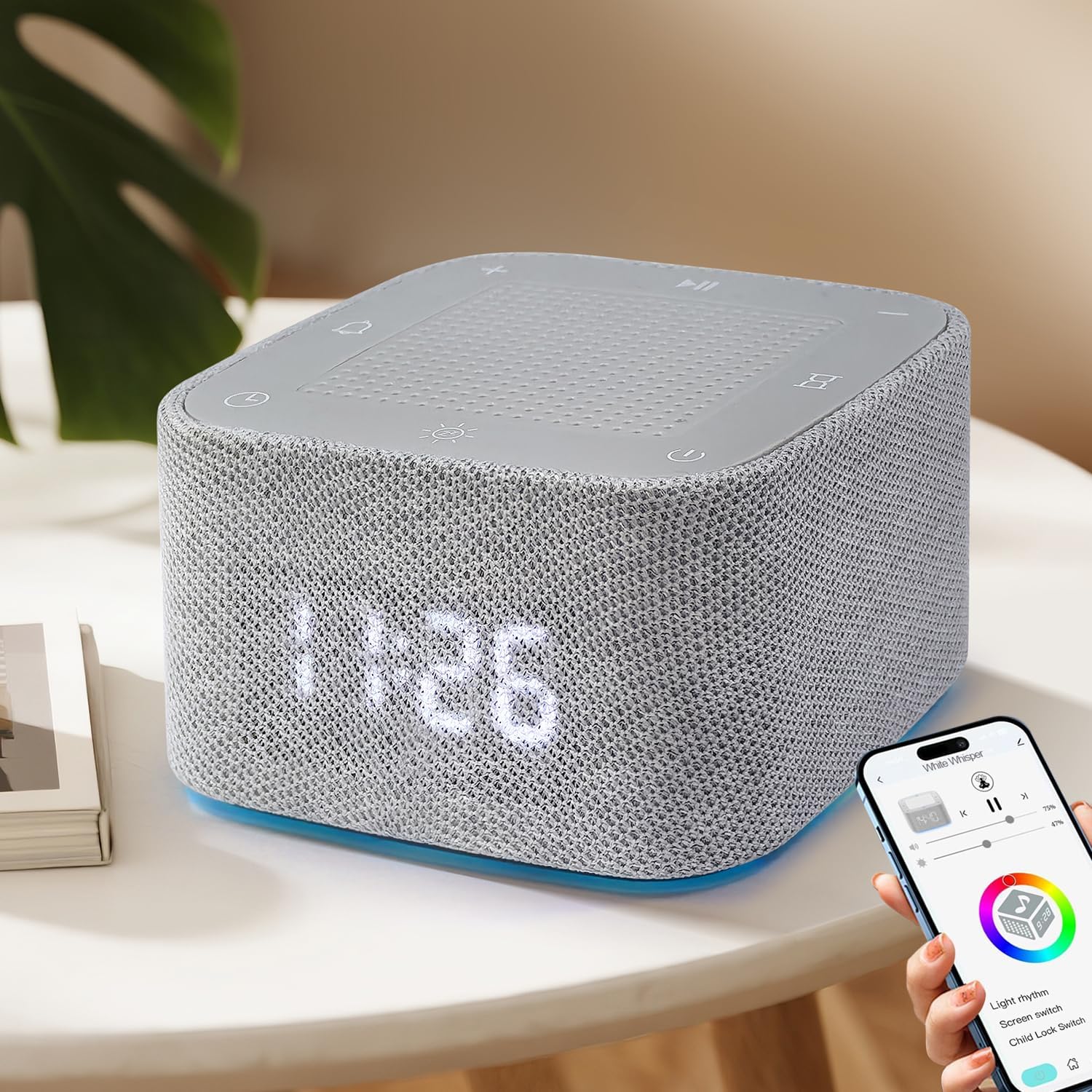 White Noise Sound Machine with 32 Sounds and Night Light