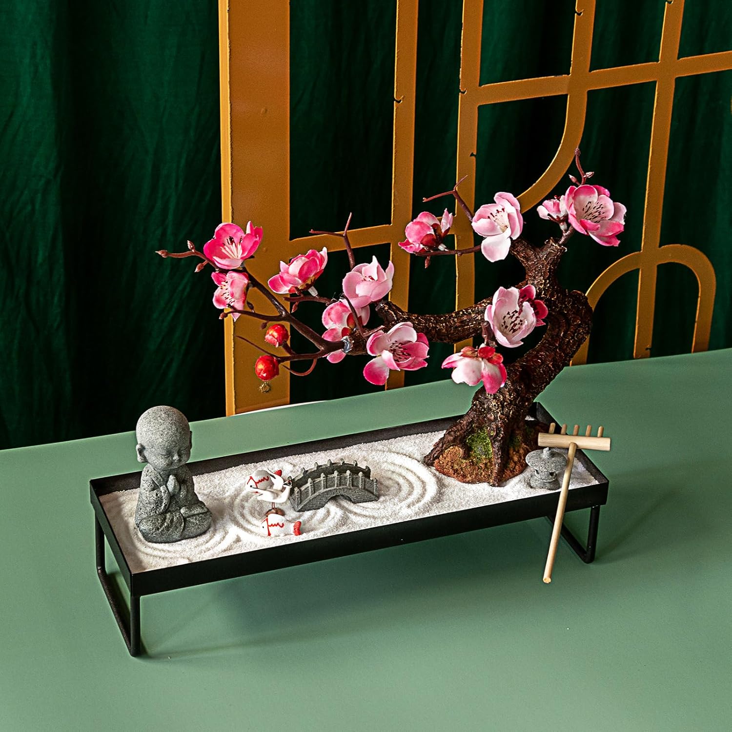 Mini Zen Garden Kit for Desk Stress Relief