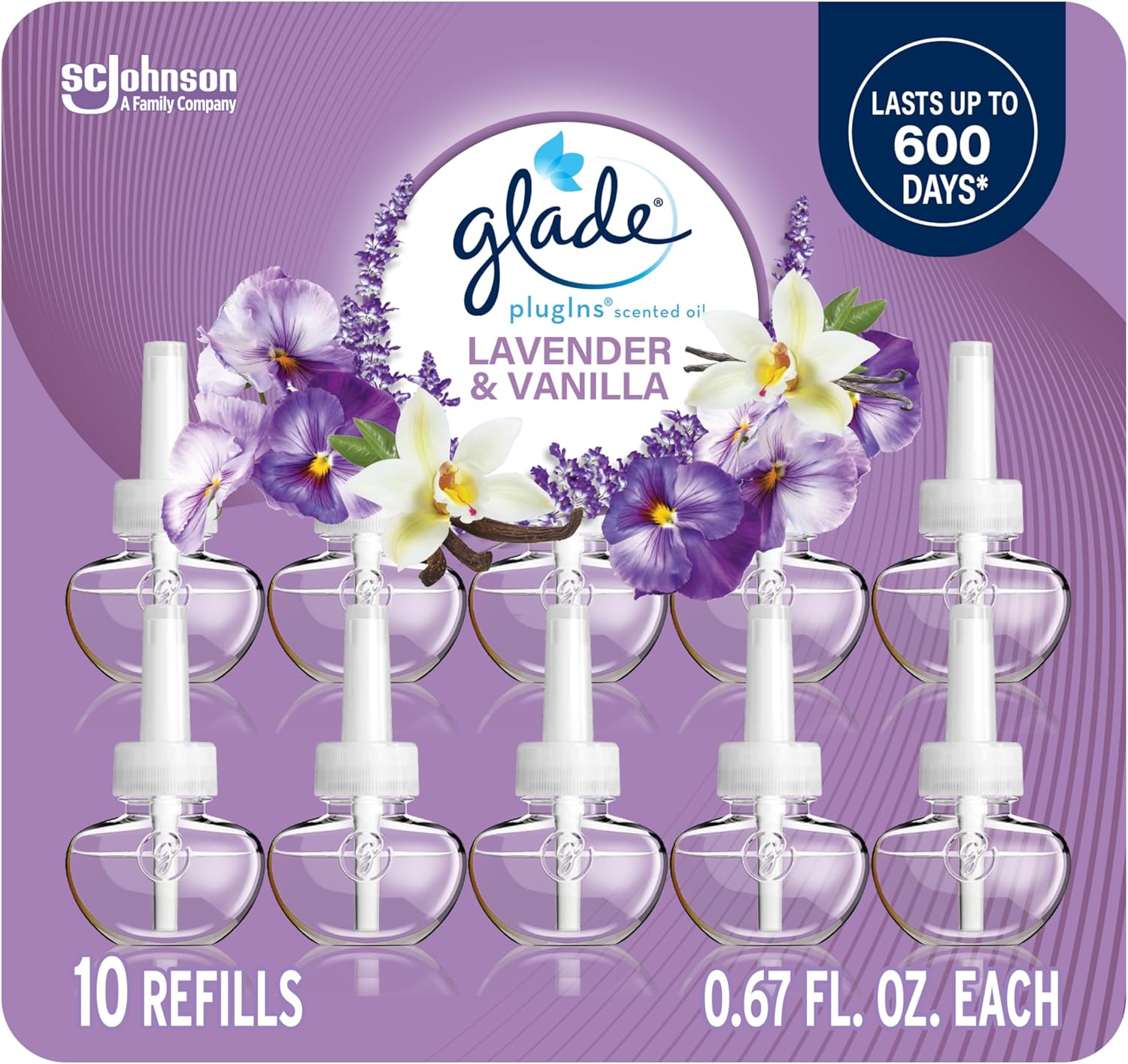 Glade PlugIns Refills Lavender Vanilla 67 Fl Oz 10 Count