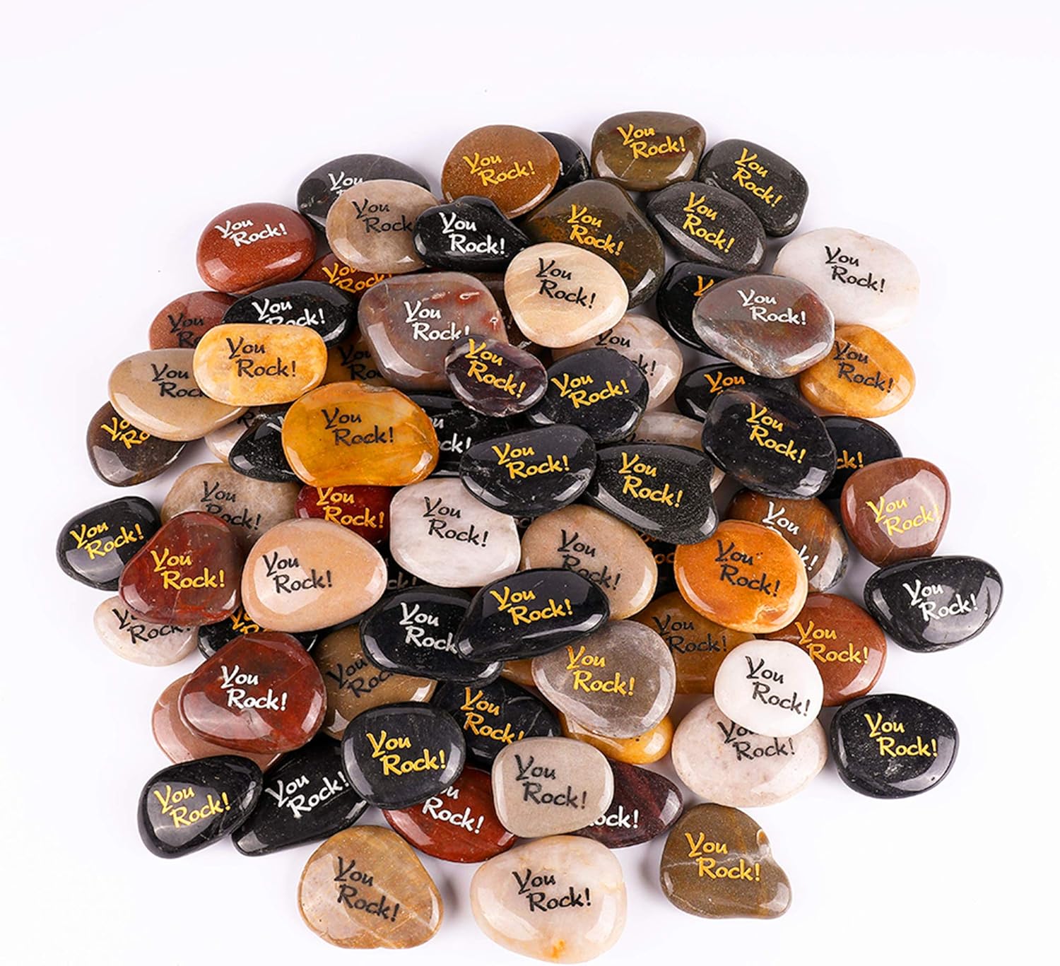 ROCKIMPACT 100PCS You Rock Engraved Rocks