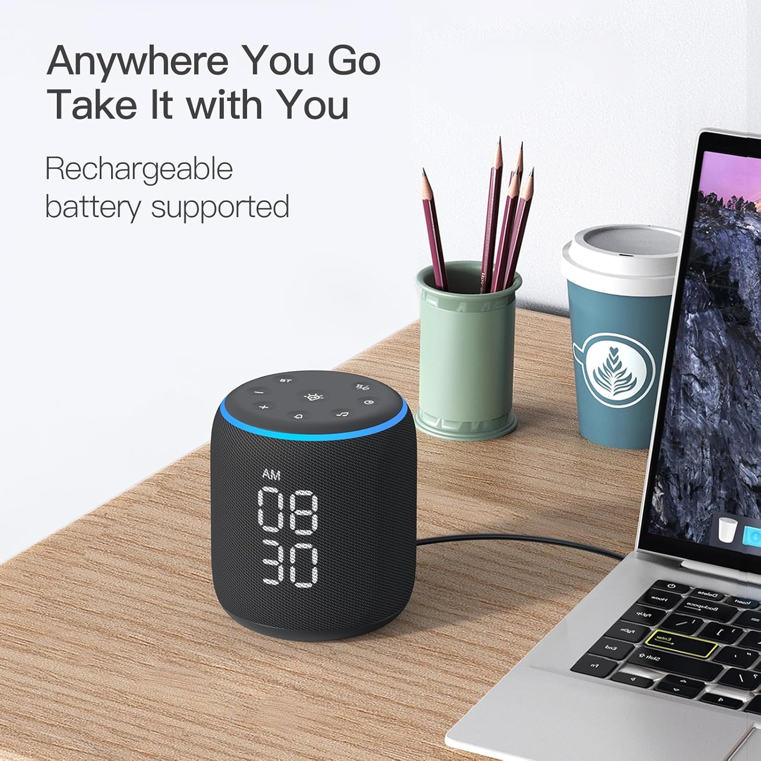 REACHER Sound Machine Alarm Clock for Kids
