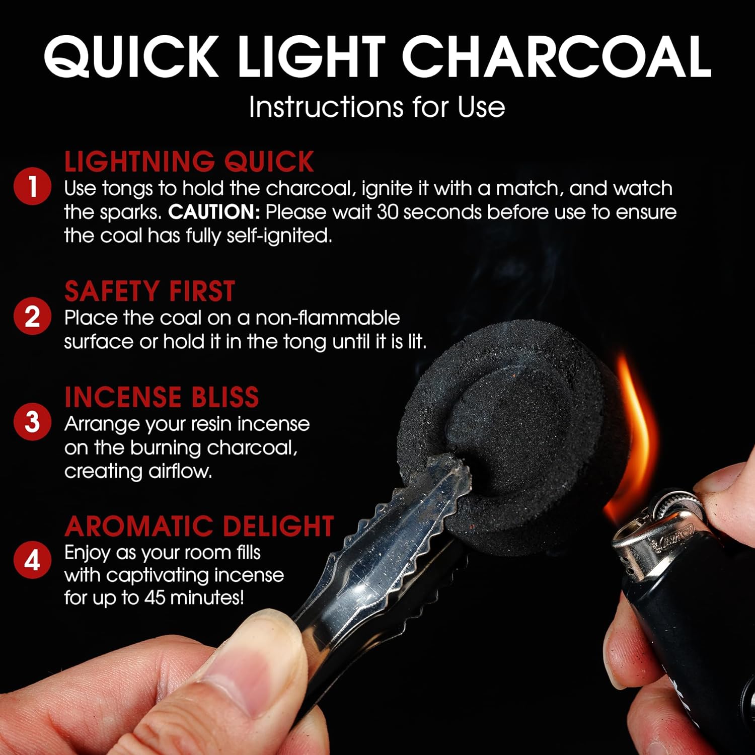 Sunlight Charcoal Tablets for Quick Light Incense