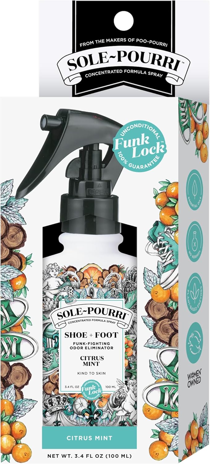 Sole-Pourri Odor Freshener Spray for Shoes and Feet