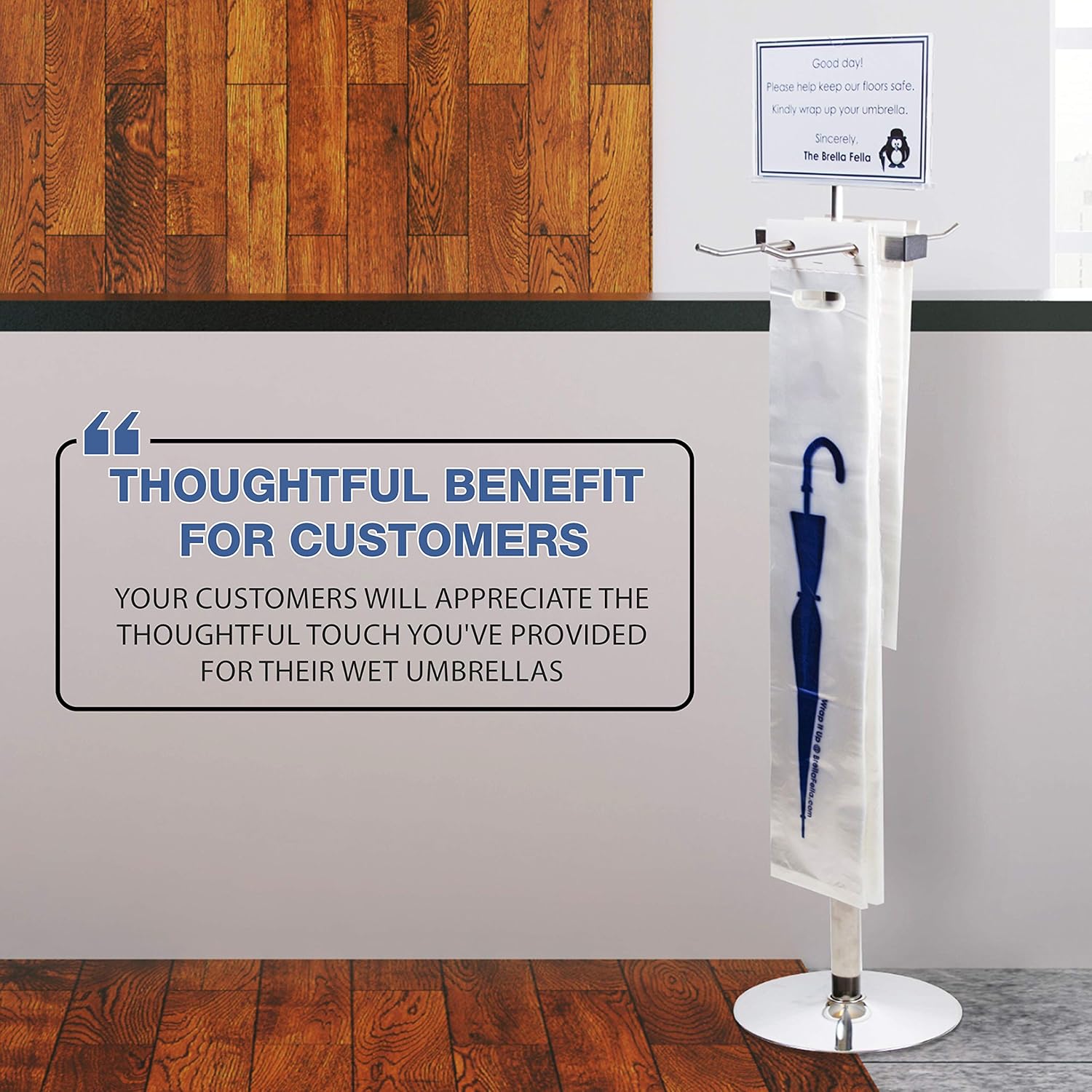 Wet Umbrella Bags - 28 Disposable Plastic Refills for Umbrella Stand