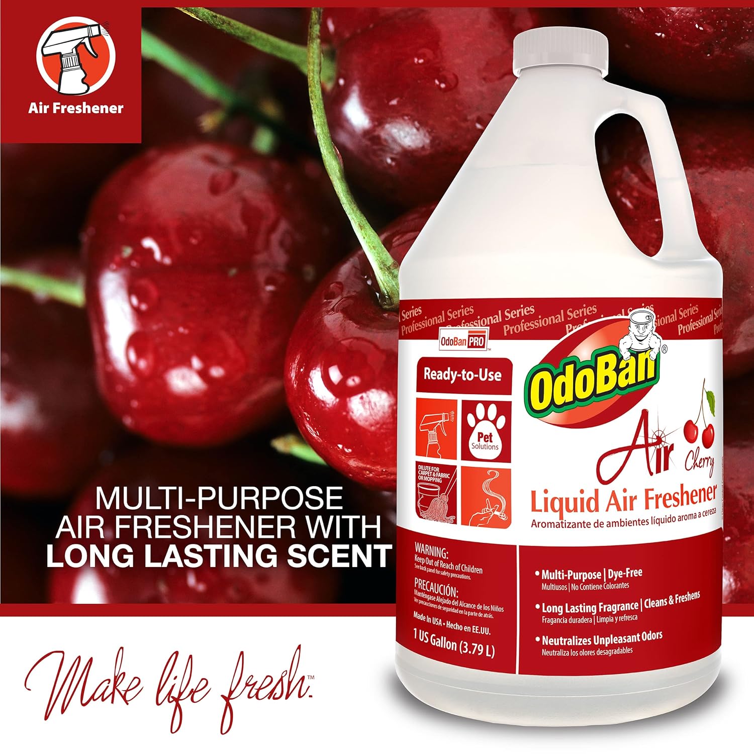 OdoBan Professional Series Air Freshener 1 Gallon Cherry Scent