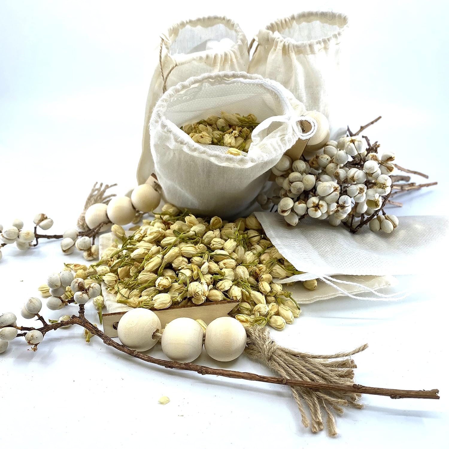 100 Naturally Dried Jasmine Flowers Gift Bag