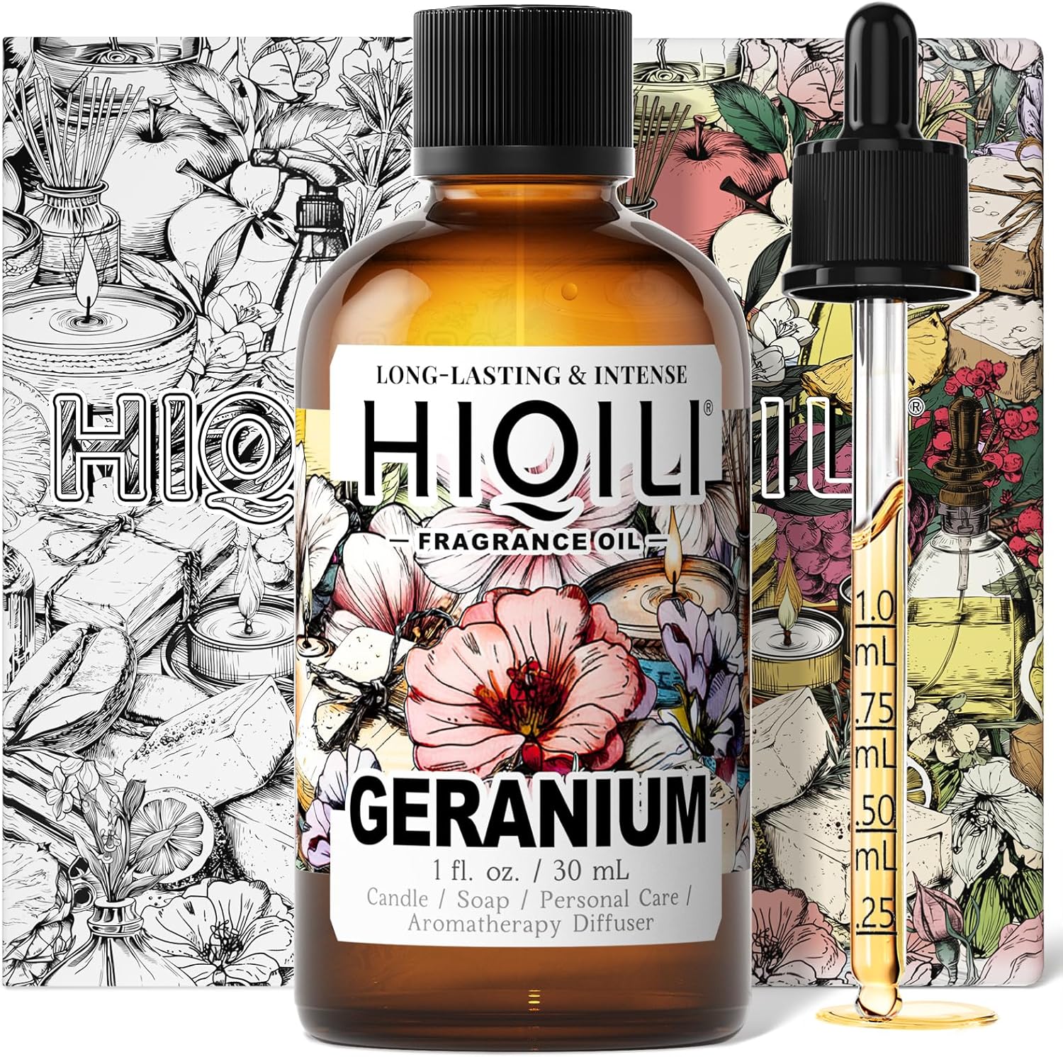 HIQILI Geranium Fragrance Oil 1 Fl Oz
