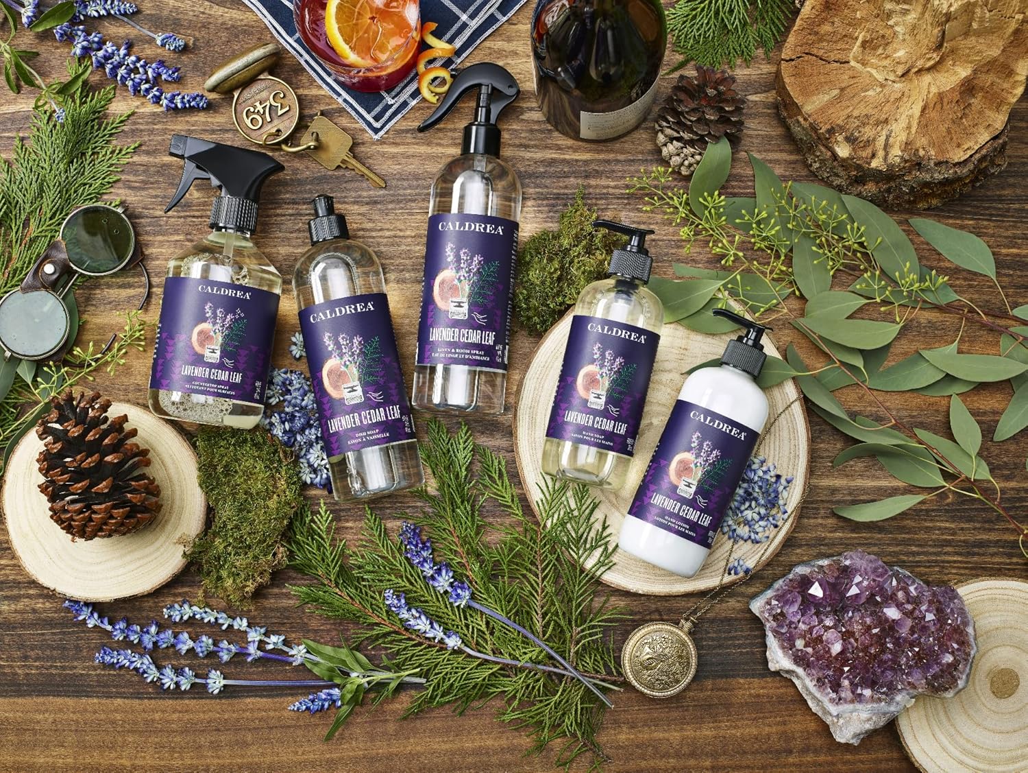 Caldrea Linen Room Spray with Lavender Cedar Leaf Scent