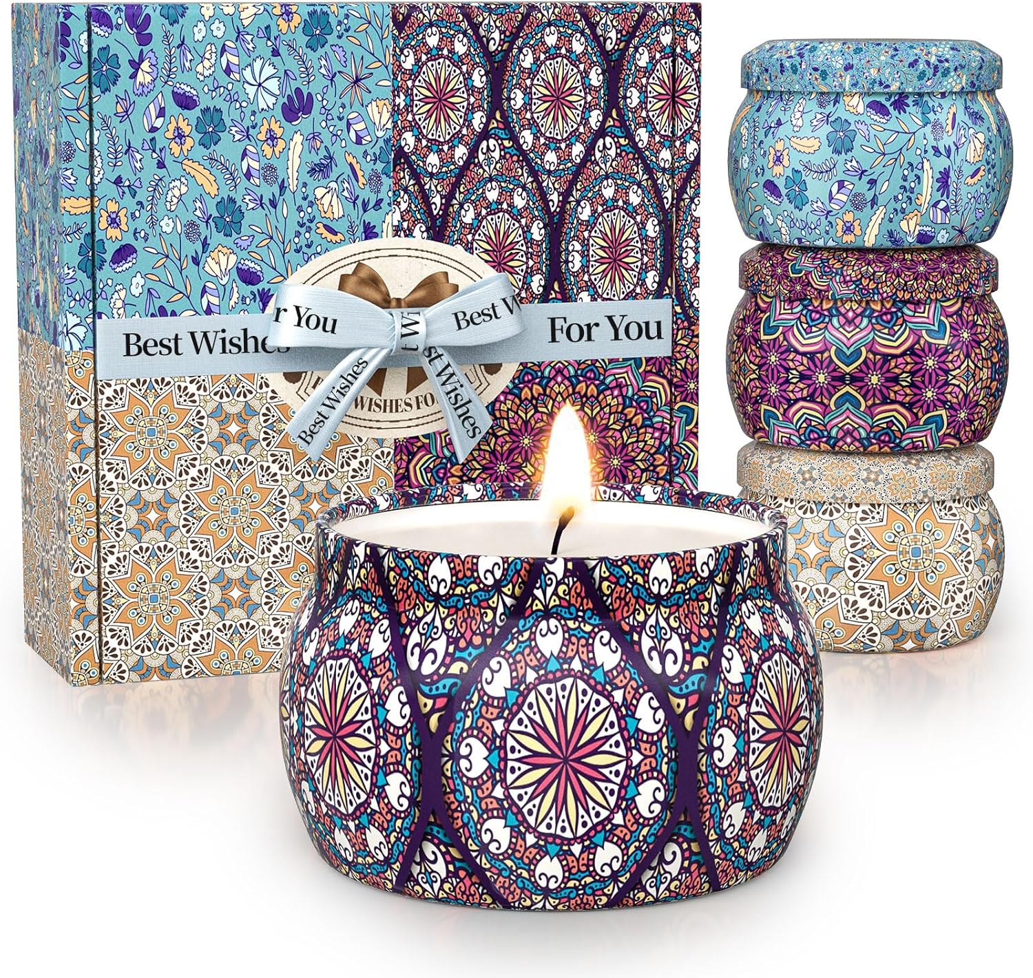TranquilBliss Scented Candle Set 4 Pack