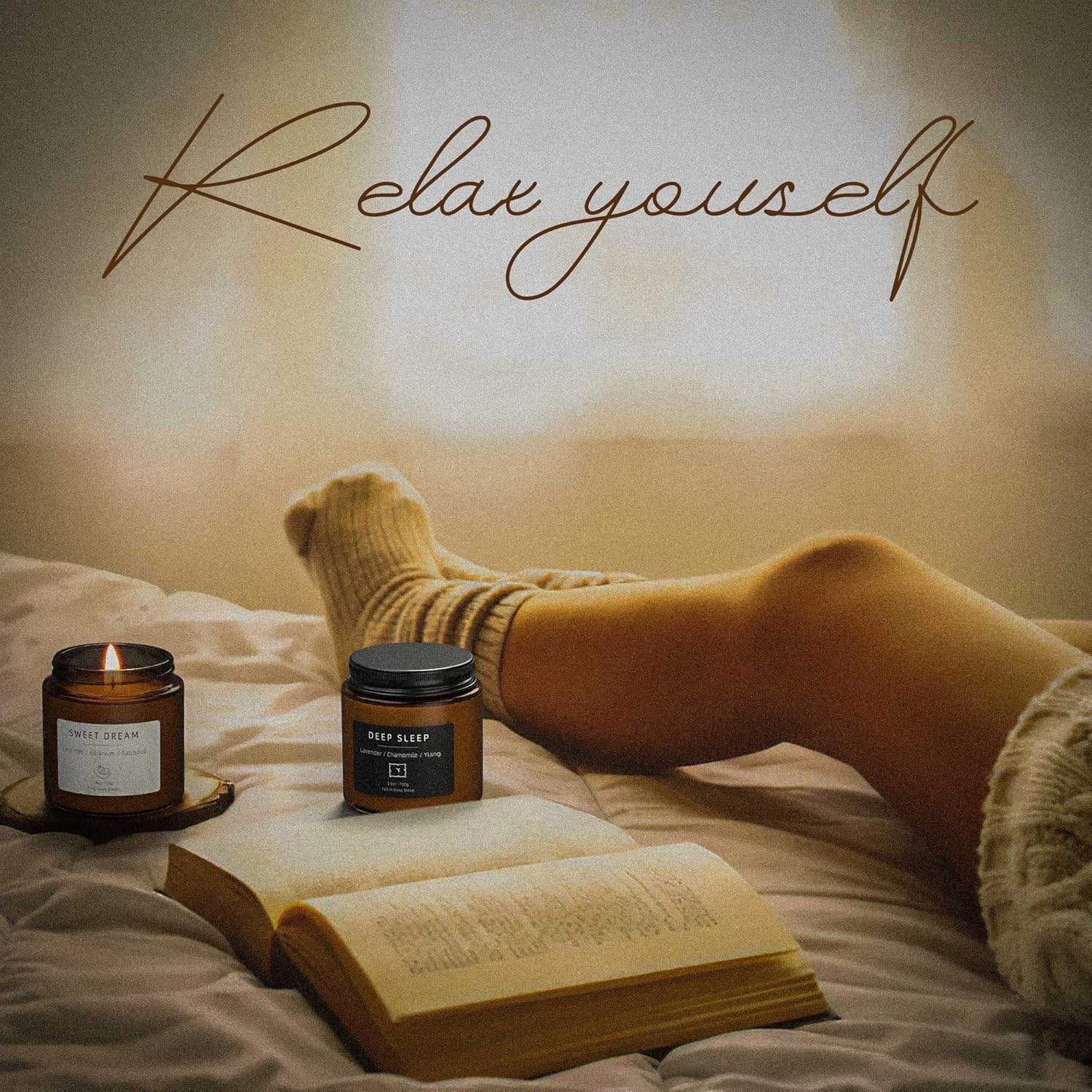BOYUJK Scented Candles for Stress Relief and Sleep