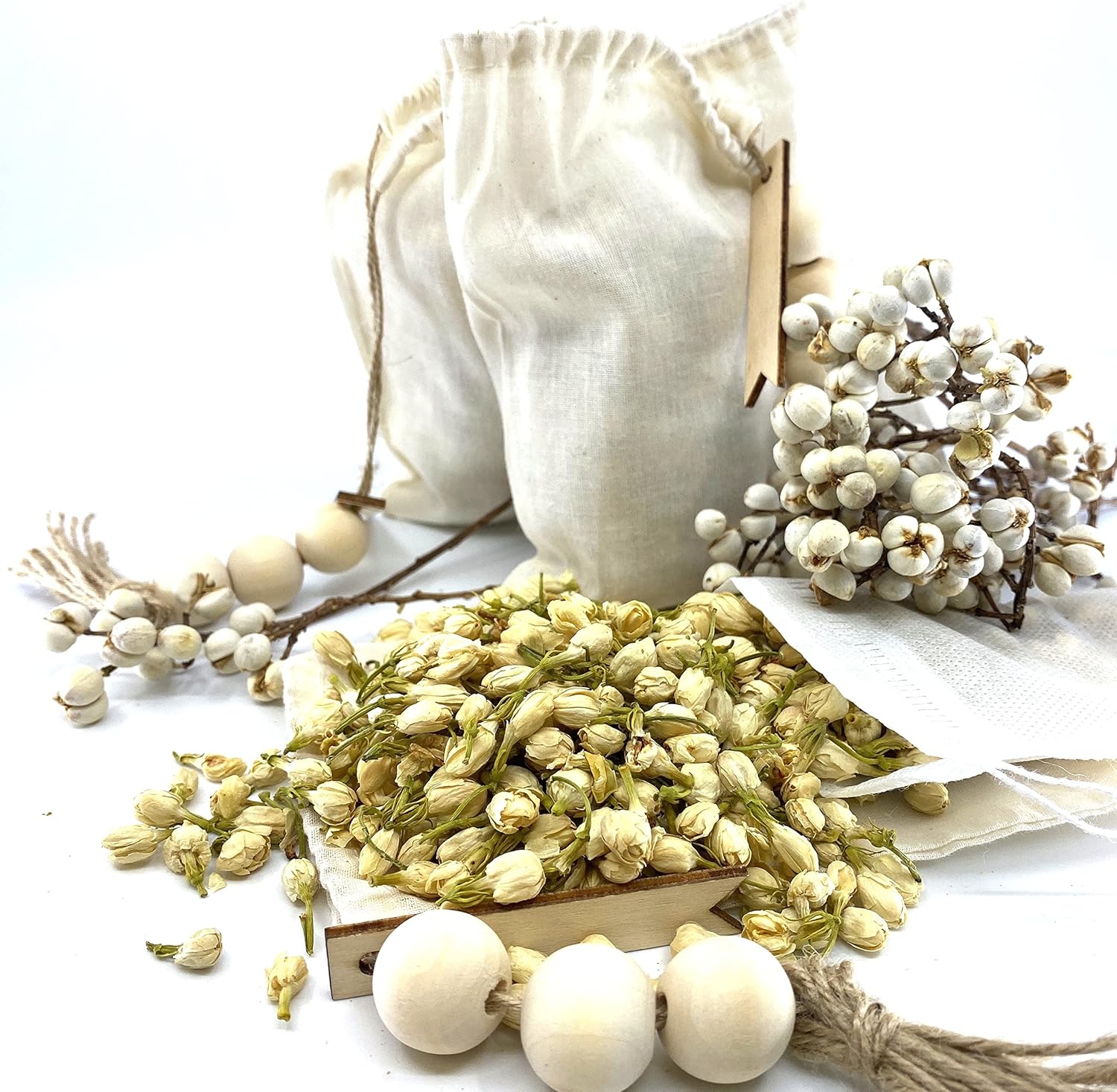 100 Naturally Dried Jasmine Flowers Gift Bag