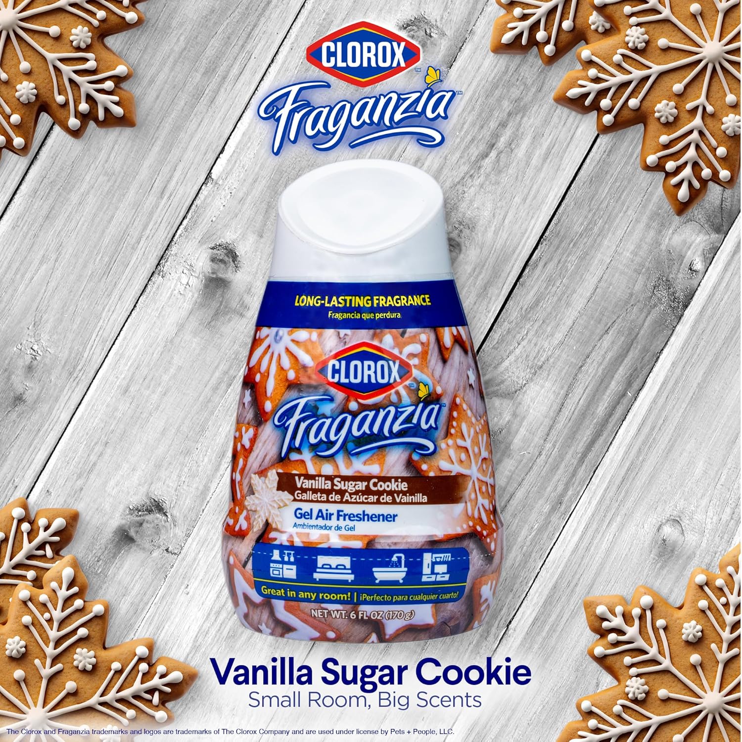Clorox Fraganzia Gel Air Freshener Cone Vanilla Sugar Cookie 6 Ounce