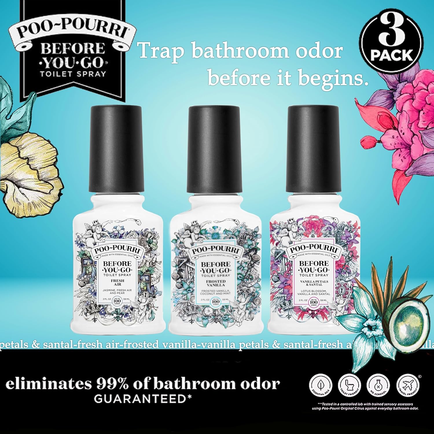 Poo Pourri Before You Go Toilet Spray Variety Pack