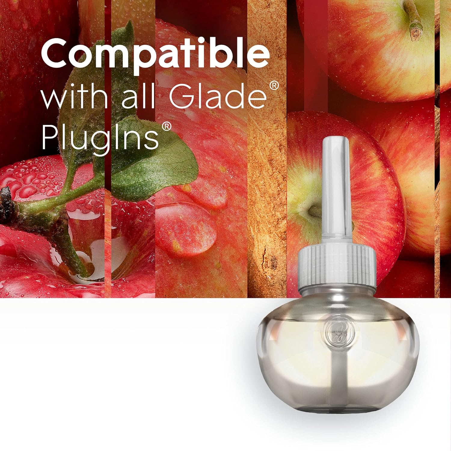 Glade PlugIns Air Freshener Apple Cinnamon 335 Fl Oz 5 Count