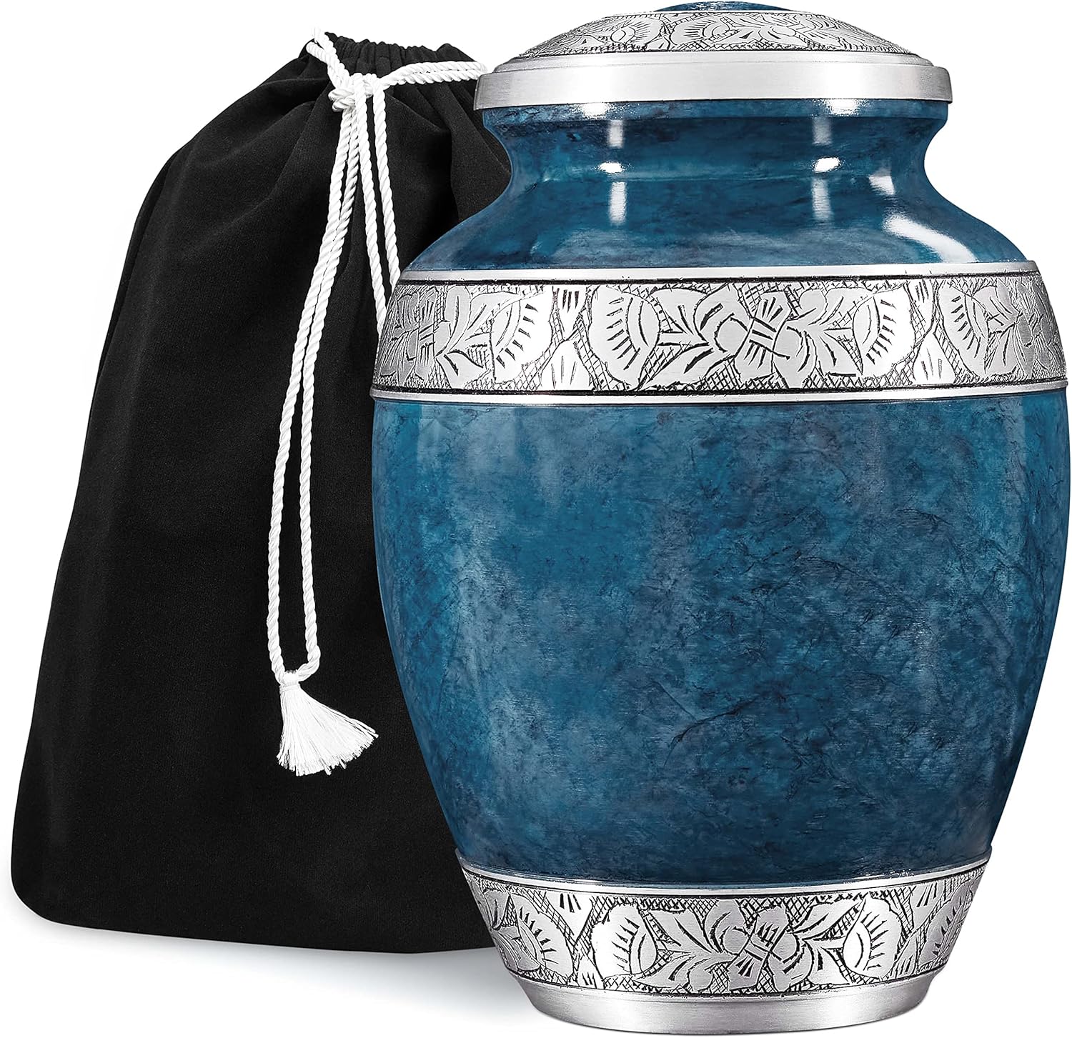 GSM Brands Cremation Urn with Blue Design